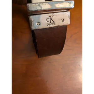 Calvin Klein Black/Brown Reversible Belt Size 32 Silver Buckle thumbnail 13