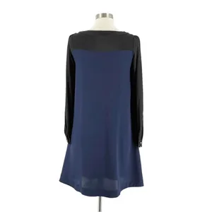 Kate Spade 100% Silk Colorblock Black Blue Popover Shift Career‎ Dress size 8 thumbnail 3
