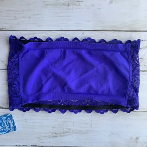 NWT Free‎ People Reversible Lace Bandeau Bralette in Sapphire thumbnail 3
