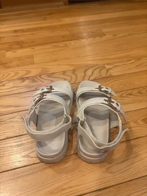 Madden Girl Size 6.5 Bone-White Double Buckle Sandals thumbnail 5