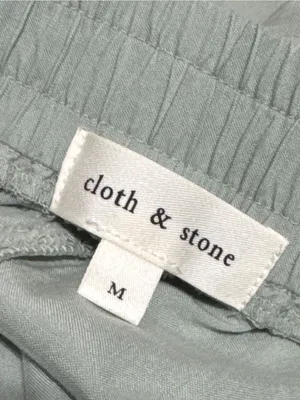 CLOTH & STONE Anthropologie Drawstring Joggers M Sage $88 Retail EUC thumbnail 3
