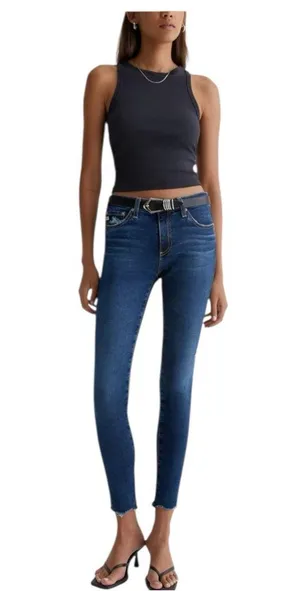 AG Adriano Goldschmied Dark Wash The Legging Super Skinny Ankle Jean size 24 thumbnail 1