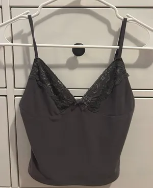White Fox Boutique Grey Tank Top thumbnail 1