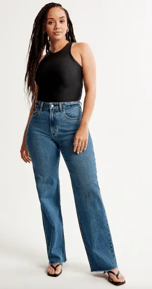 Abercrombie Curve Love High Rise 90s Relaxed Jean thumbnail 1
