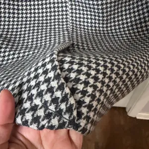 ZARA Women's Black and White wool Houndstooth‎ Coat cuffed sleeves size medium thumbnail 7