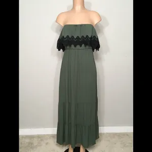 Romeo & Juliet couture olive green maxi dressNWOT thumbnail 6