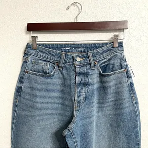 Old Navy Womens Jeans Denim Blue High Rise Curvy OG Loose Slit Ankle Size 6 thumbnail 3