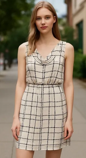 Ann Taylor Loft Sleeveless Dress Sweetheart Scoop w/ribs Neck Sz 8 Office Chic thumbnail 1