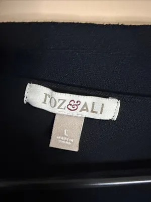 Roz & Ali Black Open-Front Cardigan thumbnail 2