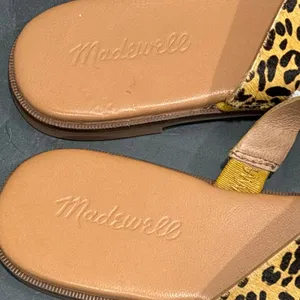 Madewell the Ilana Slide Sandal in Calf Hair - size 9.5 thumbnail 2