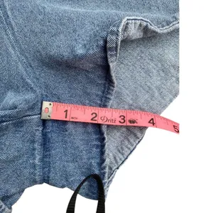 Altar'd State Y2K Festival Summer square neck puff sleeve cut out waist Denim Romper size S thumbnail 13