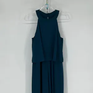 ALTAR'D STATE Jumpsuit Med Blue Wide Leg Halter Sleeveless One Piece High‎ Neck thumbnail 5