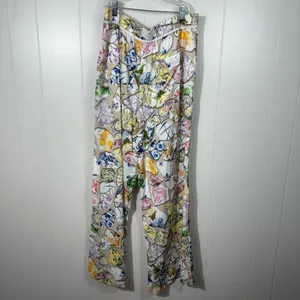 Anthropologie Broken Ceramic Piece Print High Waisted Wide Leg Pants Medium NWT thumbnail 7