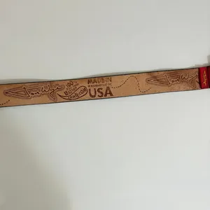 Unisex JON WYE Leather Paisley Belt Western Retro Made in USA Men Women 46.5" thumbnail 11