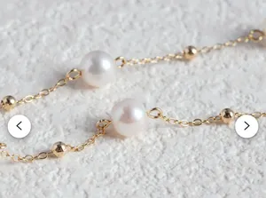 Wedding Pearl Bracelet Gold thumbnail 2