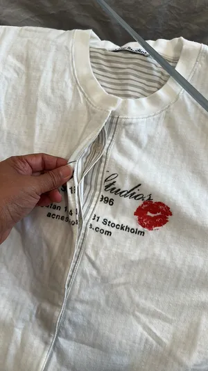 Acne studios Elijah double layer business card logo T shirt thumbnail 5