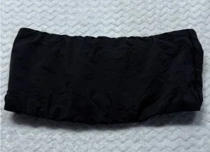 Skims Black Strapless Tube Top Bandeau Minimalist Stretch Size large thumbnail 1