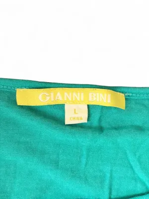 Gianni Bini Teal Modal Silk Ruched Dress L thumbnail 4