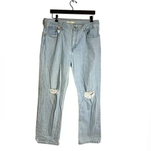 Levi’s low pro straight jeans light wash distressed Sz 32‎ thumbnail 3