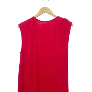 Free People Beach Drew Tee Dress Barbados Cherry Red Twist Sleeve Midi Sz Small thumbnail 7
