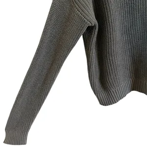 Aerie OFFLINE Oversized Hooded Ribbed Knit Sweater Smoked Gray Women’s Medium thumbnail 3