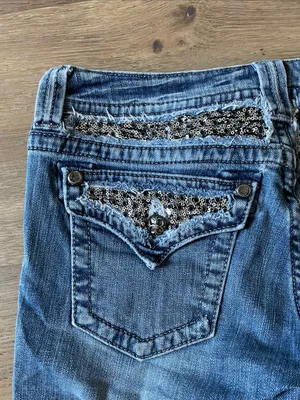 Miss Me Bermuda Shorts Sequin and Rhinestone Embellishments Size 29 thumbnail 15