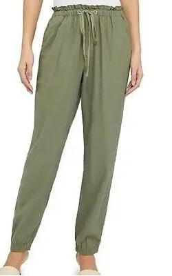 Social Standard by Sanctuary Olive Green Linen-Blend Joggers XL thumbnail 1