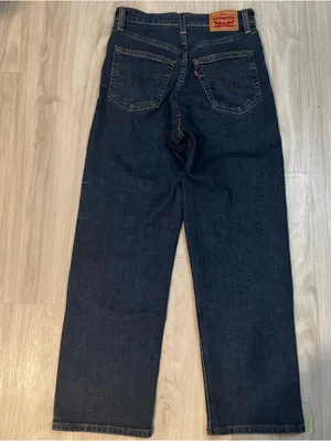 Levi’s Ribcage Straight Ankle Women's dark wash blue Jeans button fly size 27 thumbnail 5