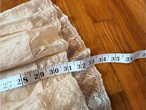 LoveShackFancy Santorini Mini Dress Small Cream Ivory Lace Ruffle Cottagecore‎ thumbnail 11