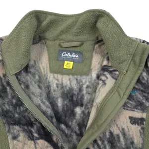 CABELA'S Colorblock Fleece Jacket Women M Green Full Zip Outdoor Camping Travel thumbnail 6