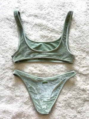 Triangl Aimee Velvet Bikini Top XL Bottom S thumbnail 2