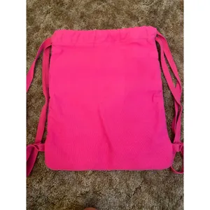 Y2K Comfort Colors Hot Pink Canvas Dragonfly Drawstring Backpack Bag Festival thumbnail 6