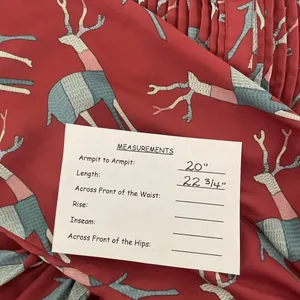 Anthropologie GEISHA DESIGNS Reindeer Deer Print Pleated‎ Top Blouse Medium thumbnail 12