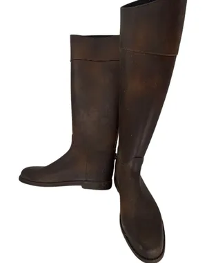Gioseppo Equestrian Style Brown Rubber EU 36 Rain Boot Size 6 thumbnail 1