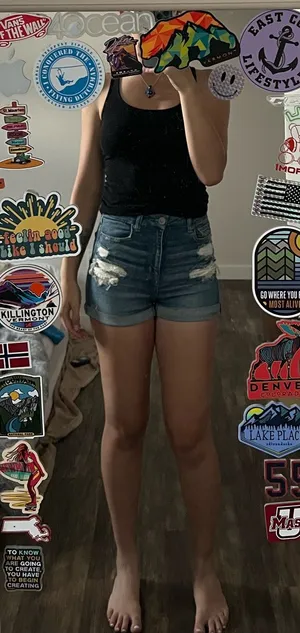 American Eagle Ripped Jean Shorts thumbnail 1