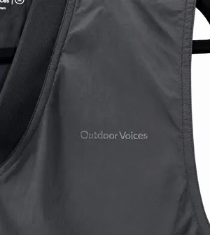 778 Outdoor Voices RecNylon V-Neck Vest Black Medium thumbnail 6