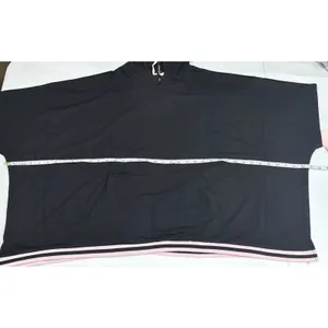 Hanes Women’s Pajama Set Black Oversized Short Sleeve Hoodie Top & Pants Size S thumbnail 7