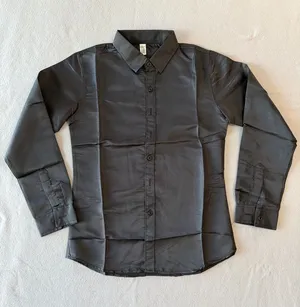 Women's Button Down Slim Black Long Sleeve Blouse Size M #260833 thumbnail 1