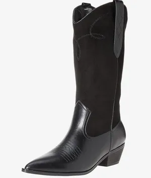 NEW The Drop Black Cowboy Cowgirl Ace Midshaft Western Boot 11 thumbnail 1