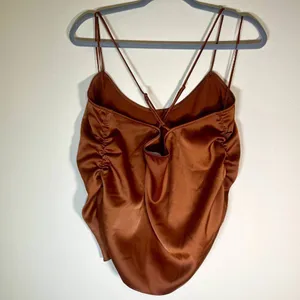 Good American | Copper Ruched Cami | Size 3 Large thumbnail 2