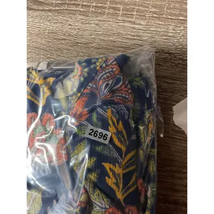 Lola P Womens Blouse Blue Floral Paisley V-Neck Tie Front XL thumbnail 6