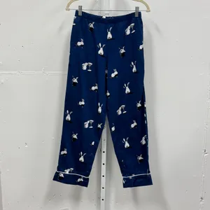 Kate Spade Magic Rabbit Martini Cotton Pajama Set 2 Piece Small Navy Blue Lounge thumbnail 6