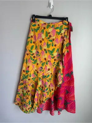 FARM Rio Garden Mix Wrap Skirt XS thumbnail 2