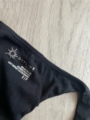 OFFLINE Black Stretch Bralette with Thin Straps thumbnail 2