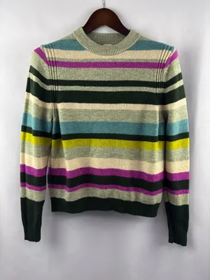 Women’s A New Day Small Multicolor Striped Sweater thumbnail 1