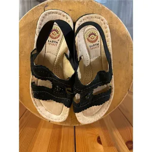 Earth Spirit Sz 7 Woman’s Leather Sandals Gelron 2000 Slingback Beaded Willow thumbnail 8