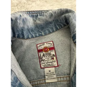 Vintage Warner Bros Looney‎ Tunes jean denim jacket M thumbnail 8