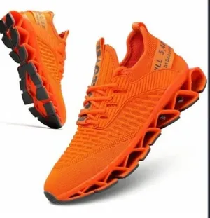 Women’s Orange Athletic Knit Running Shoes Size 7.5 thumbnail 1