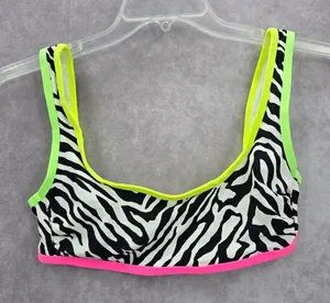 No Boundaries Stripe Black White Bikini Top‎ Swimwear Swimsuit Small thumbnail 1