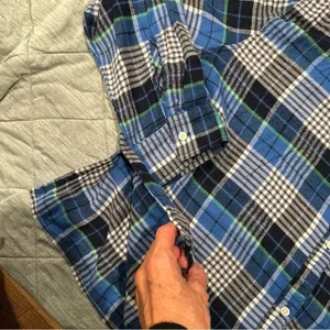 Aerie By Aritza Long Sleeve Womens Shirt Plaid Nwot Blue Xl thumbnail 2